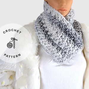 CROCHET Chunky Scarf Pattern / diy cowl design, warm scarf pattern, easy level crochet pattern, Instant download PDF - The Boucle