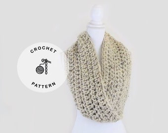 CROCHET Scarf Pattern / Riverside / diy chunky scarf design, infinity scarf pattern, instant download PDF