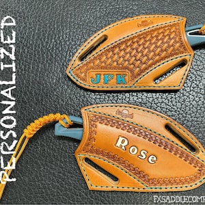 CUSTOM Leder Pfannkuchenscheide mit Benchmade Messer - Crosspull Holster / Light Oil