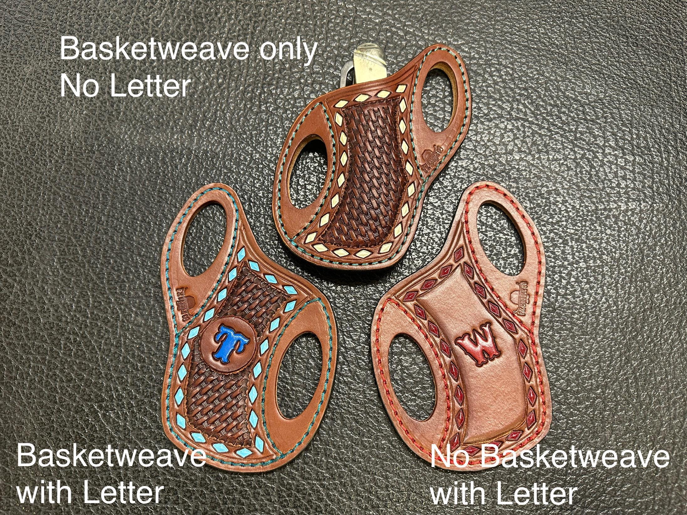 Custom Leather Pancake Sheath with Hoof Pick Knife / Equestrian / Holster Case