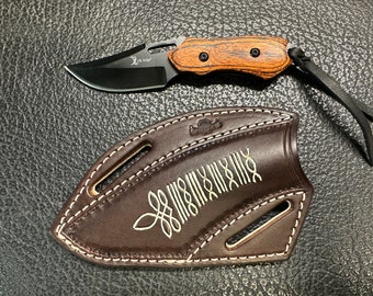 IN STOCK! - Pancake Knife Sheath with Wood Knife - This Cowboy Boot