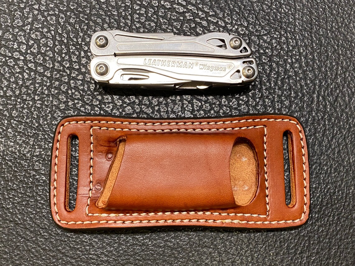 Horizontal Leather Sheath for Leatherman Wingman / Belt / Etsy