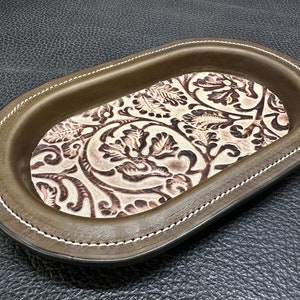 IN STOCK! - Leather Valet Tray / Molded Organizer / Catchall