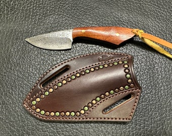 Pancake Knife Sheath With 6 Wood Knife Crossdraw - Etsy