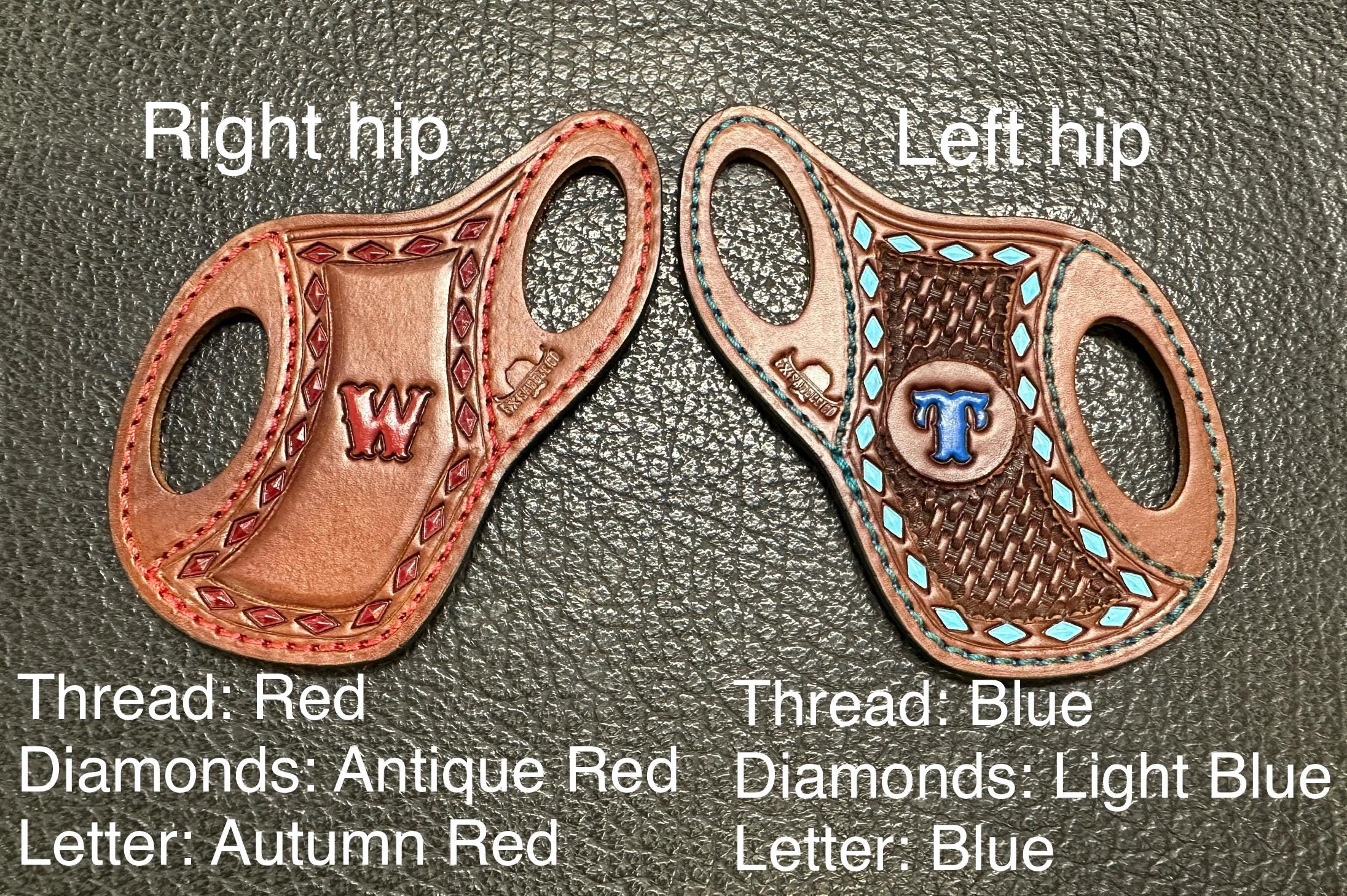 Custom Leather Pancake Sheath with Hoof Pick Knife / Equestrian / Holster Case