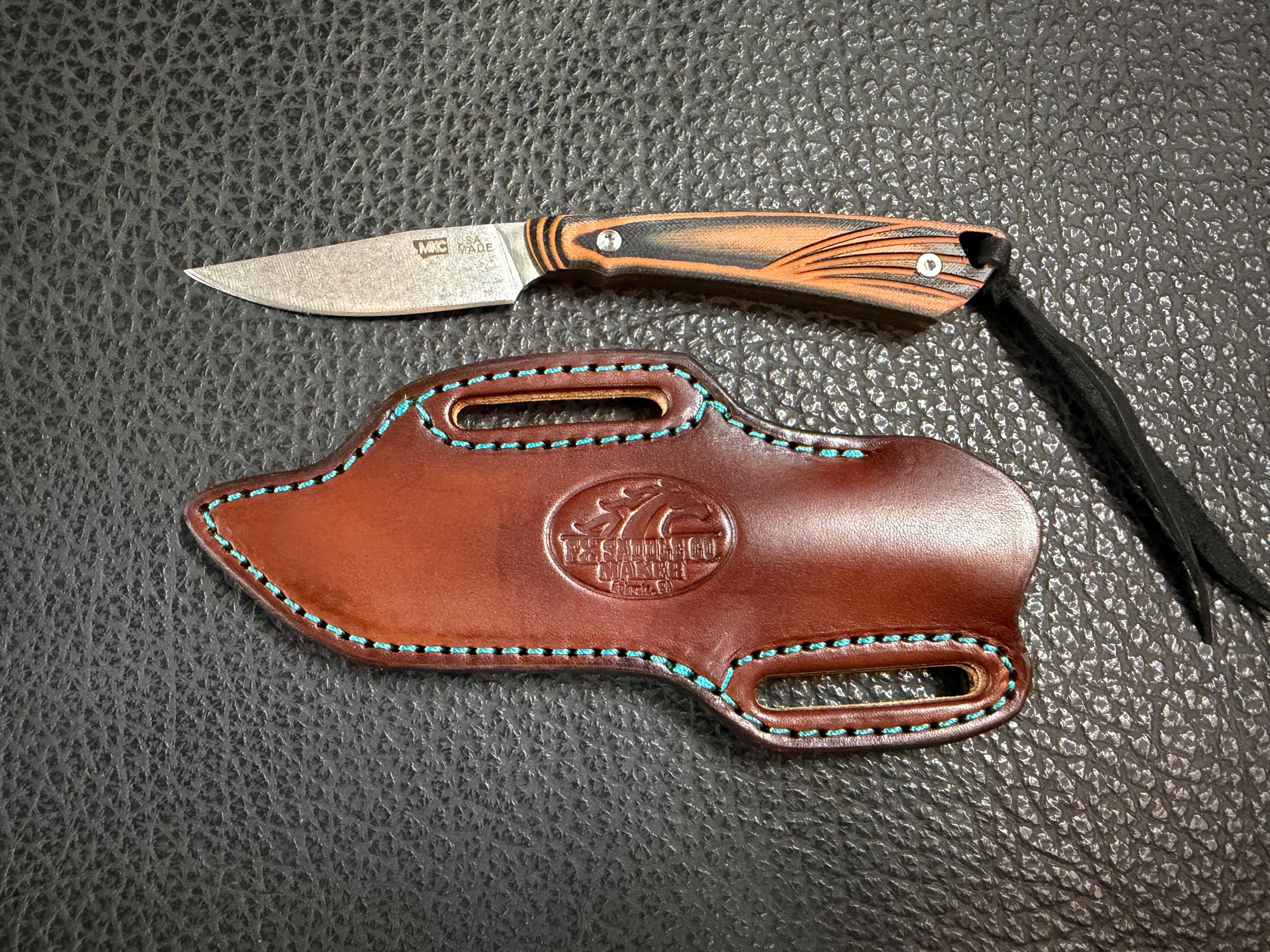 CUSTOM Leather Pancake Sheath With Knife - Crossdraw Holster - Etsy