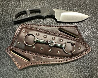 IN STOCK! - Pancake Knife Sheath with Browning Knife / Snaffle bit