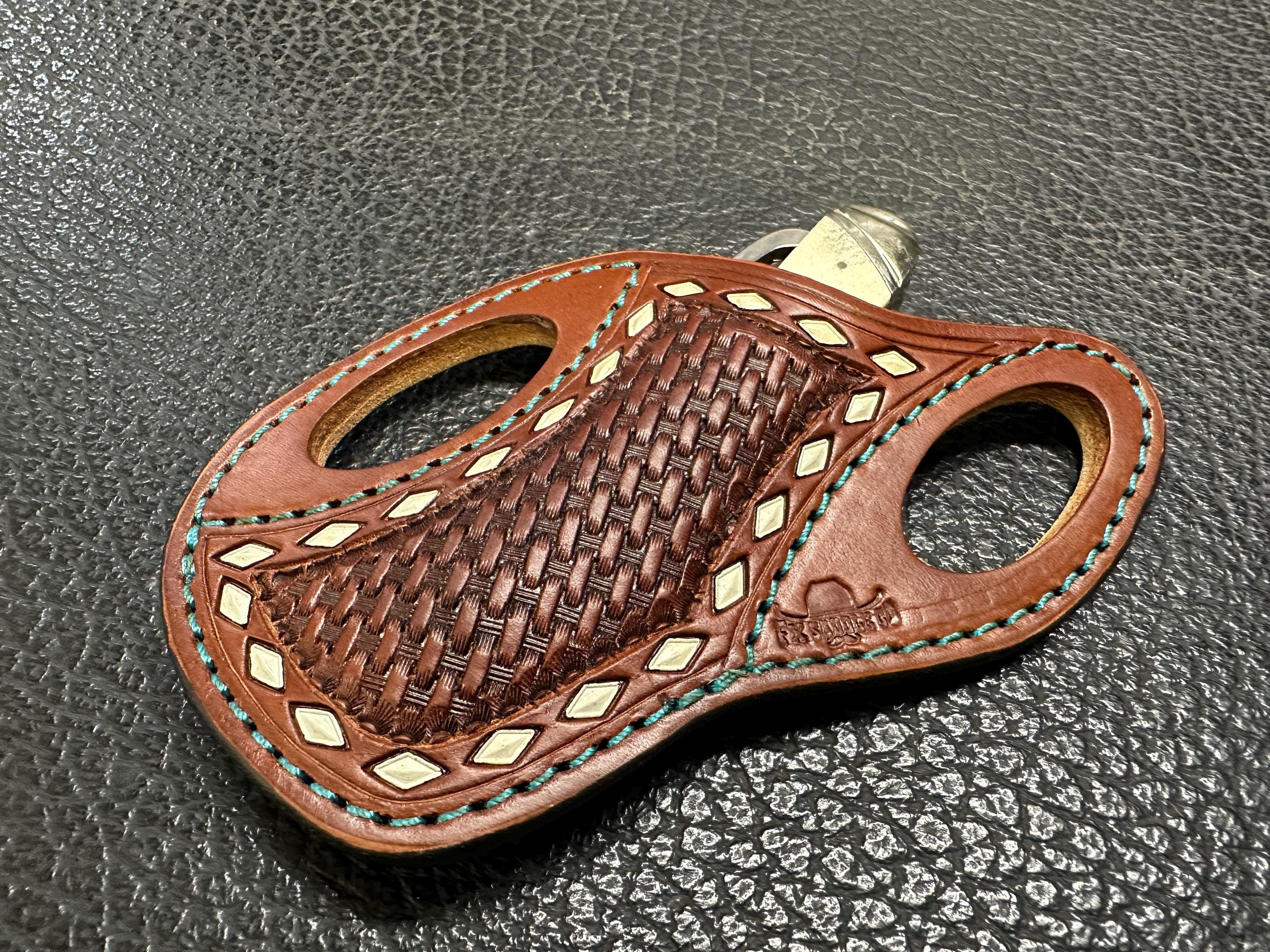 Custom Leather Pancake Sheath with Hoof Pick Knife / Equestrian / Holster Case