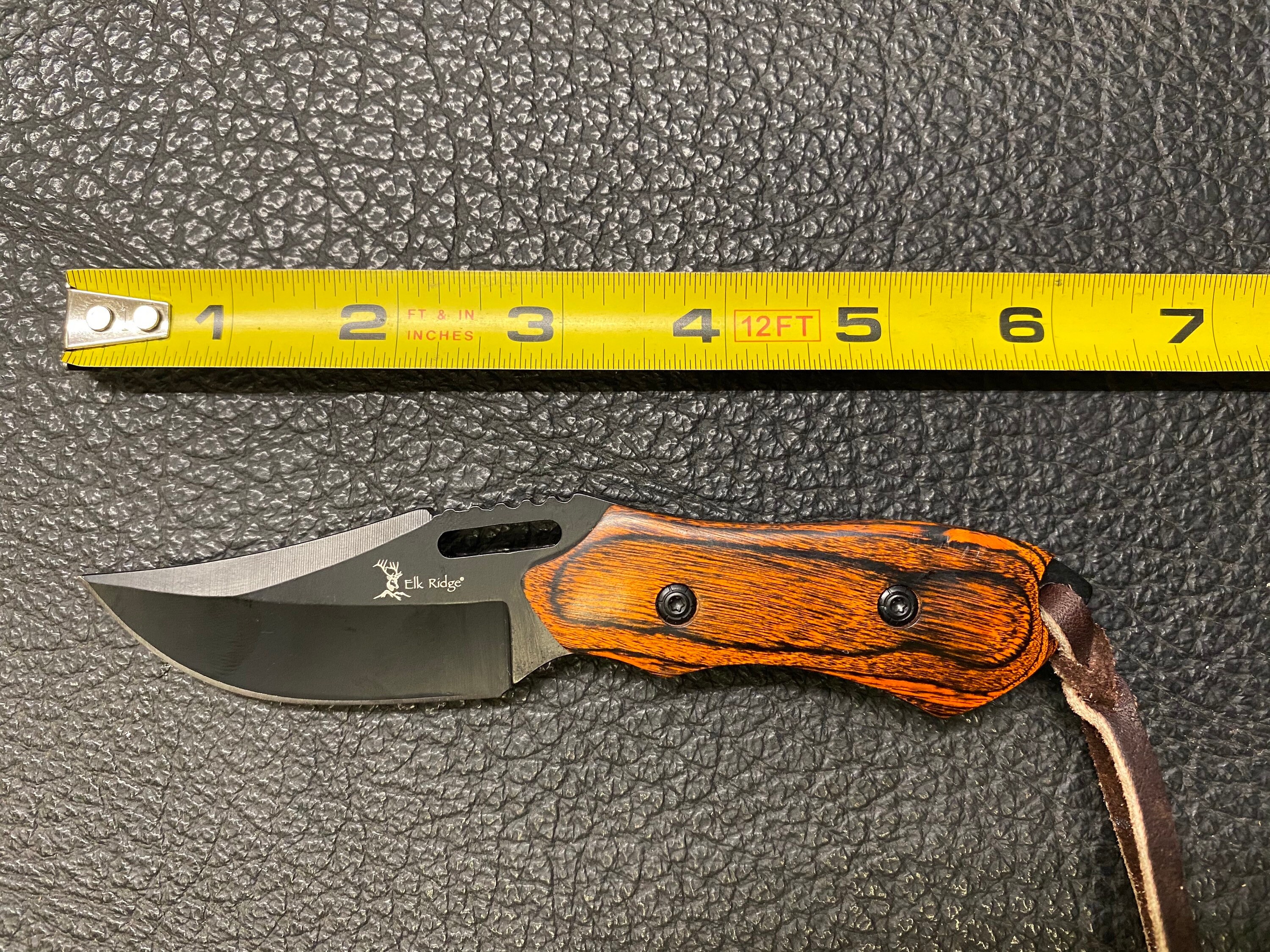 Pancake Knife Sheath With 6 Wood Knife Crossdraw Etsy