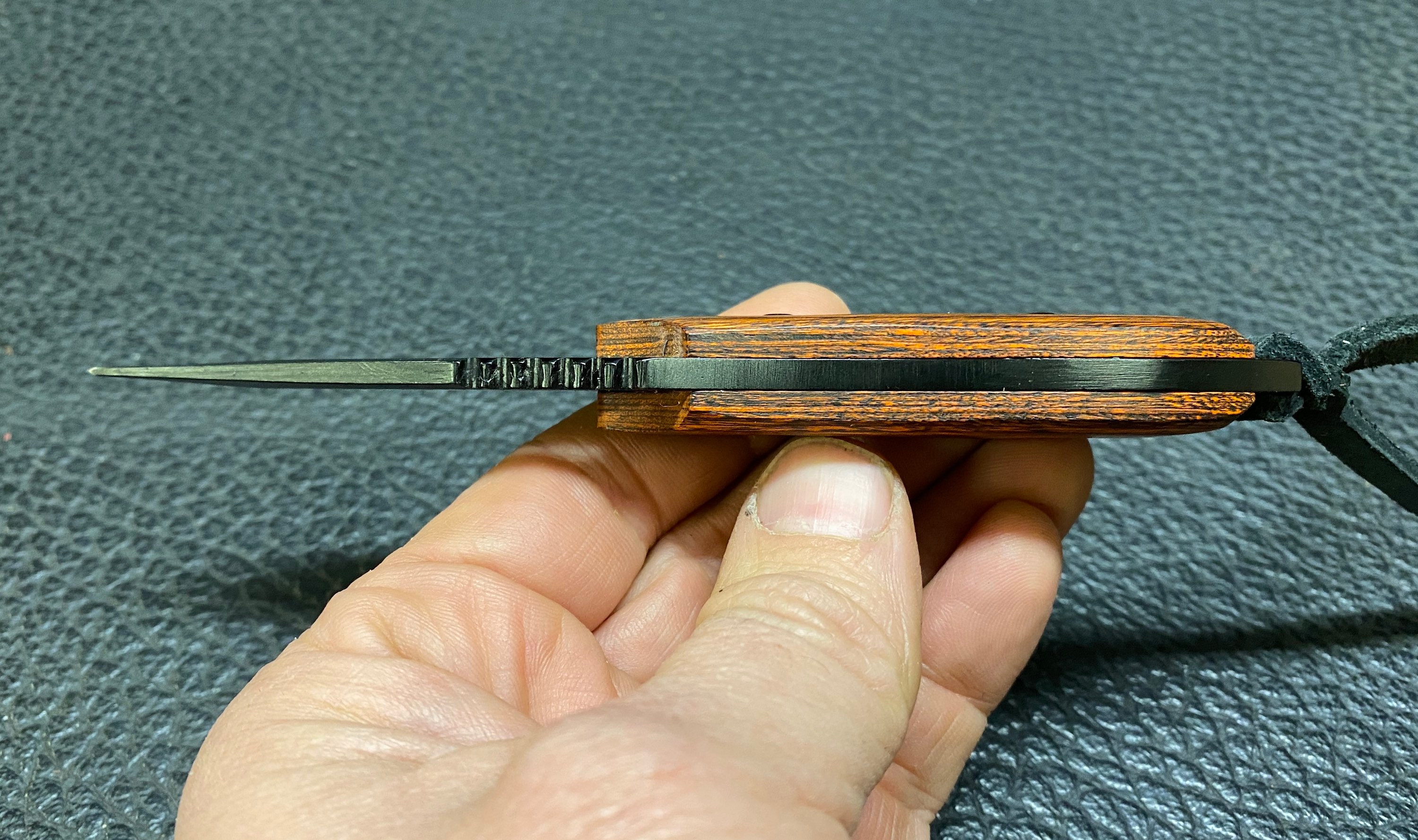 CUSTOM Pancake Knife Sheath With Wood Knife Crossdraw Etsy