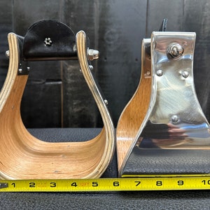 5 Stainless Monel Bell Ranch Roping Saddle Stirrups