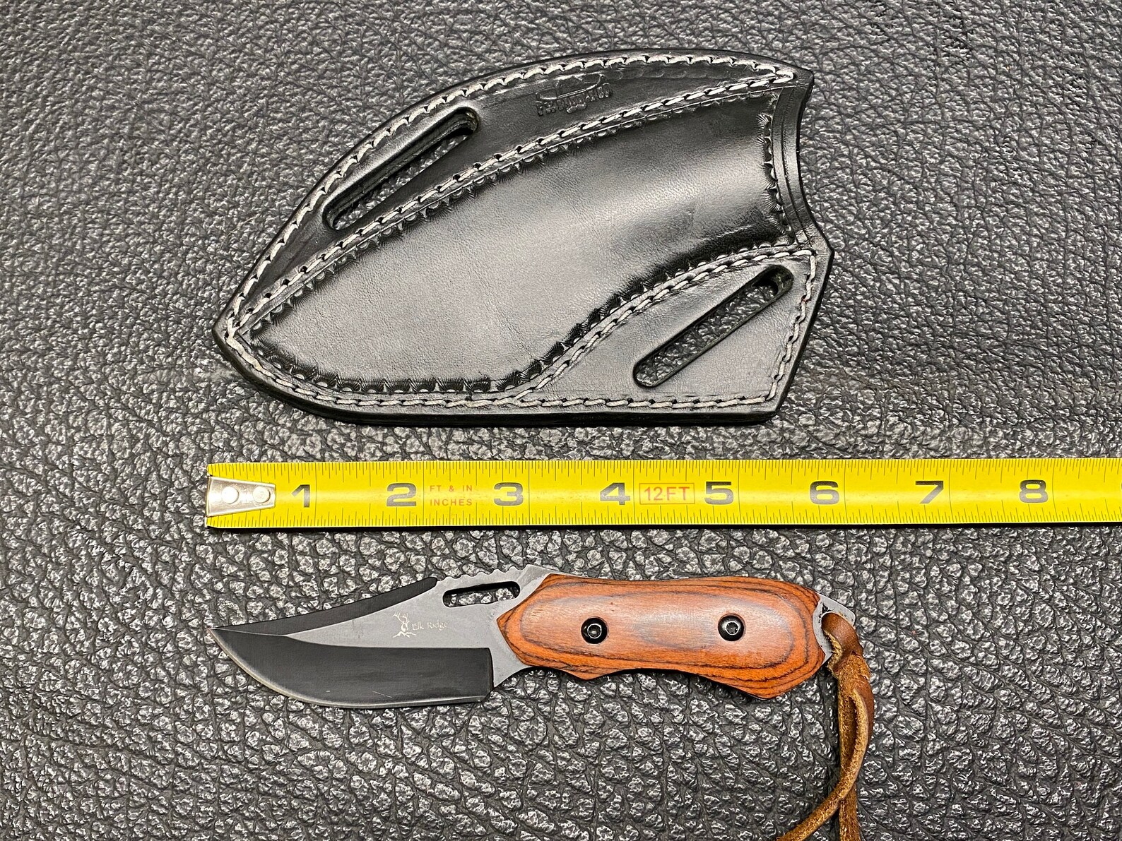 Pancake Knife Sheath with 6 Wood Knife Crossdraw Etsy