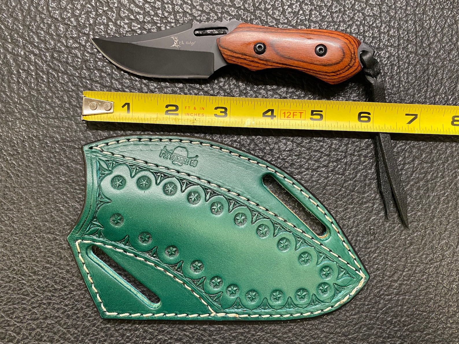 Pancake Knife Sheath with 6 Wood Knife Crossdraw Etsy