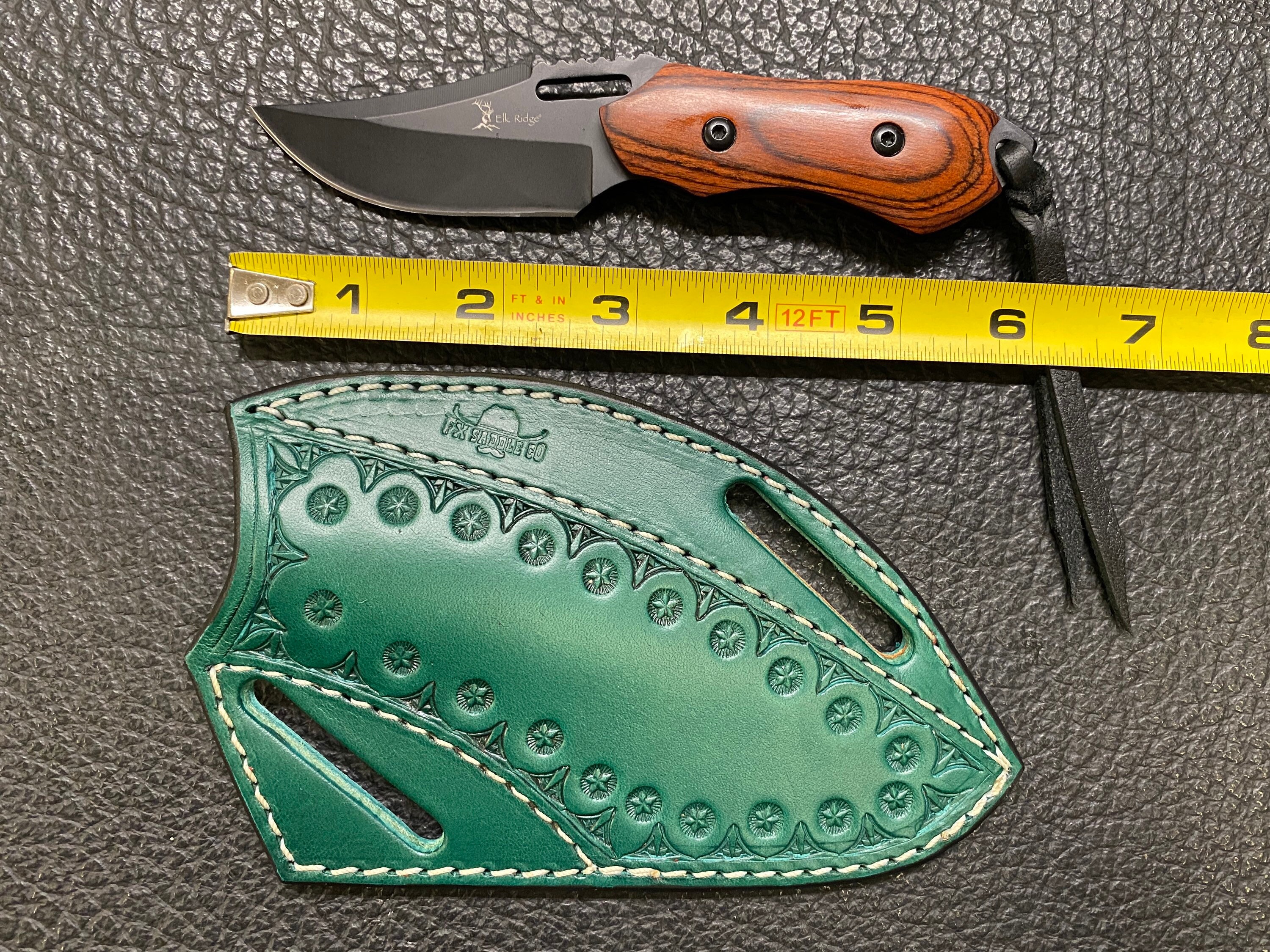 Pancake Knife Sheath with 6 Wood Knife Crossdraw Etsy