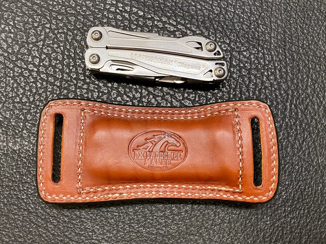 Horizontal Leather Sheath for Leatherman Wingman / Belt / Etsy