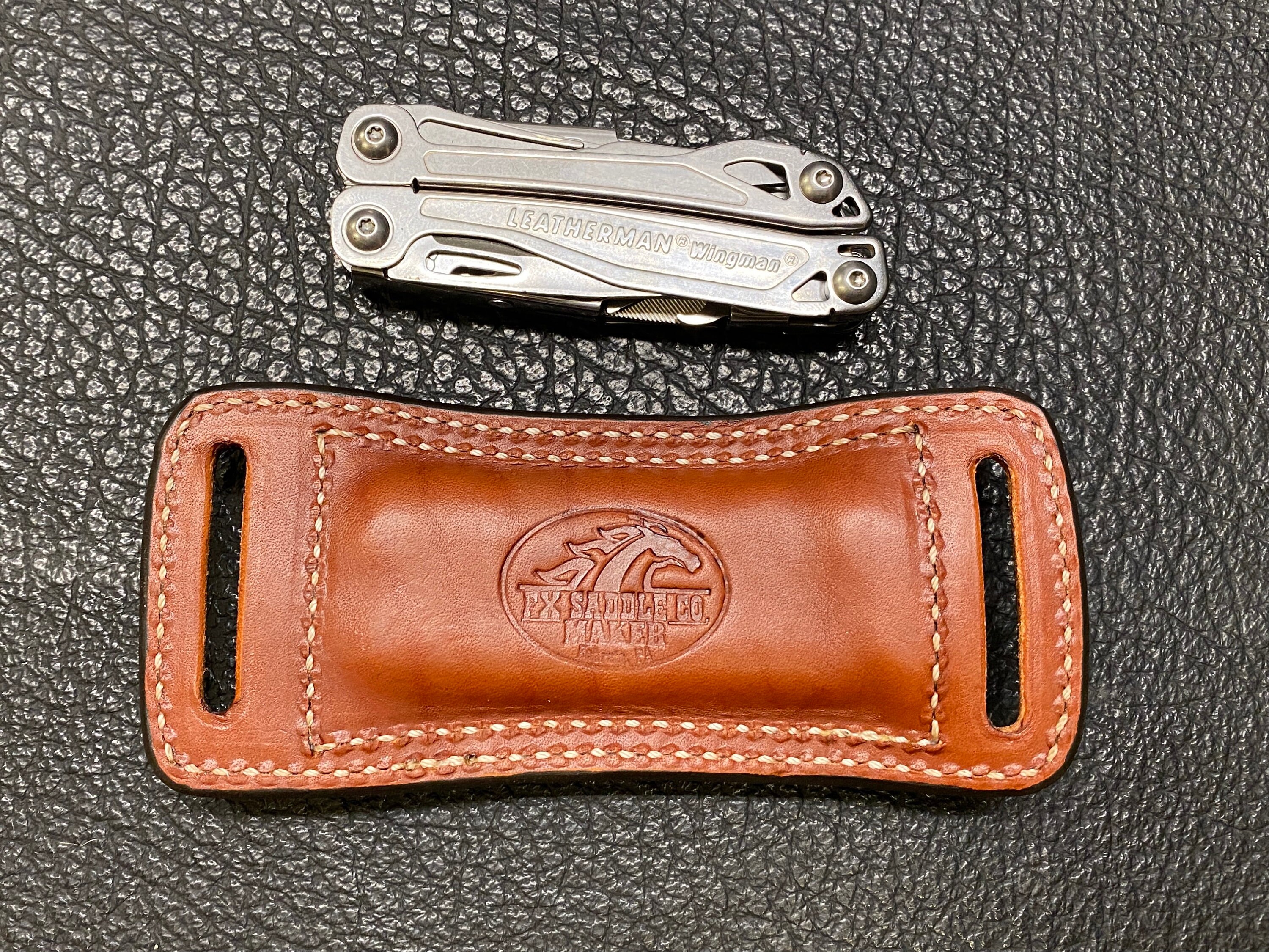 Horizontal Leather Sheath for Leatherman Wingman / Belt / Etsy