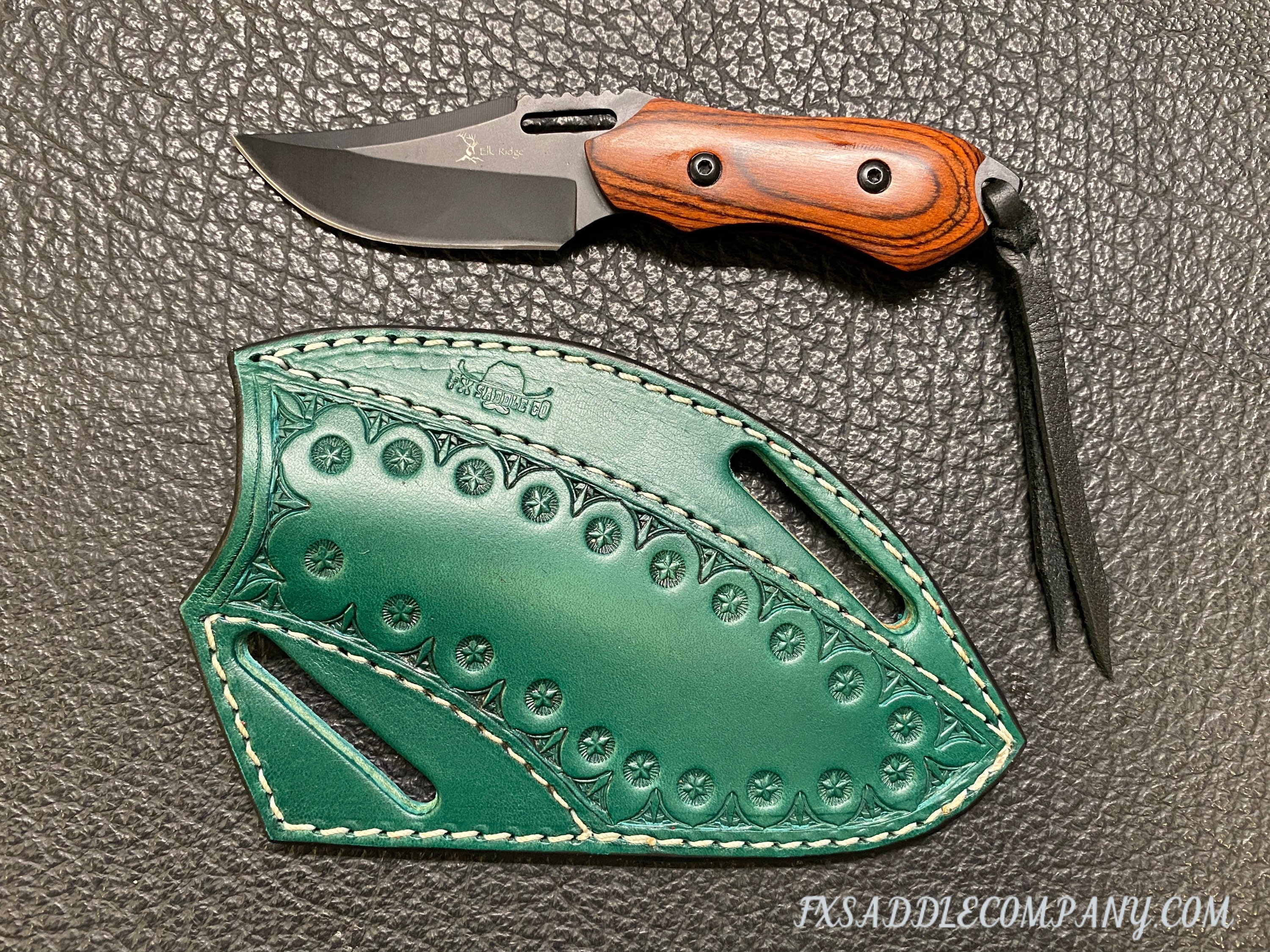 Pancake Knife Sheath with 6 Wood Knife Crossdraw Etsy