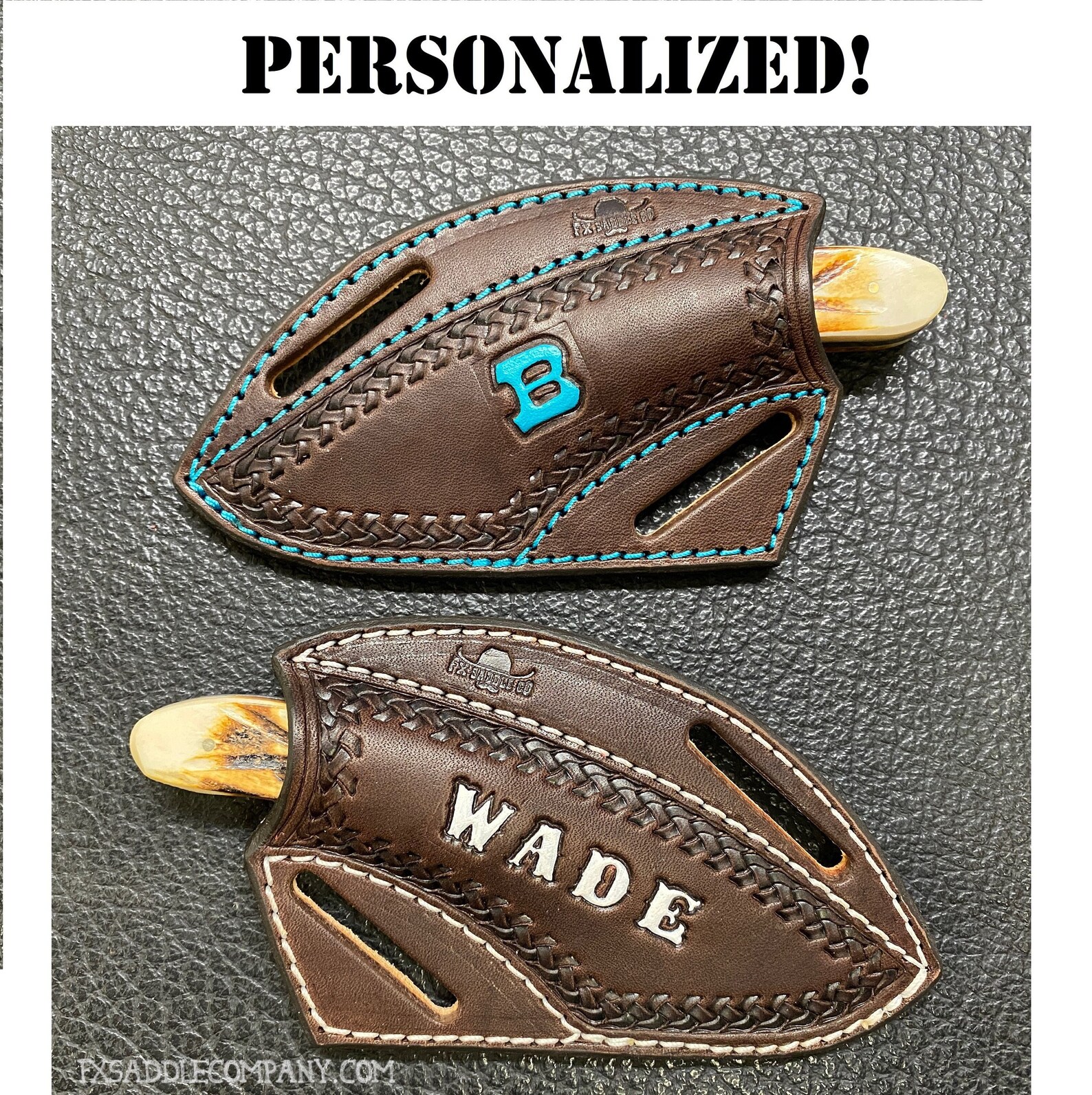 Custom Pancake Knife Sheath With Bone Knife Crossdraw Etsy