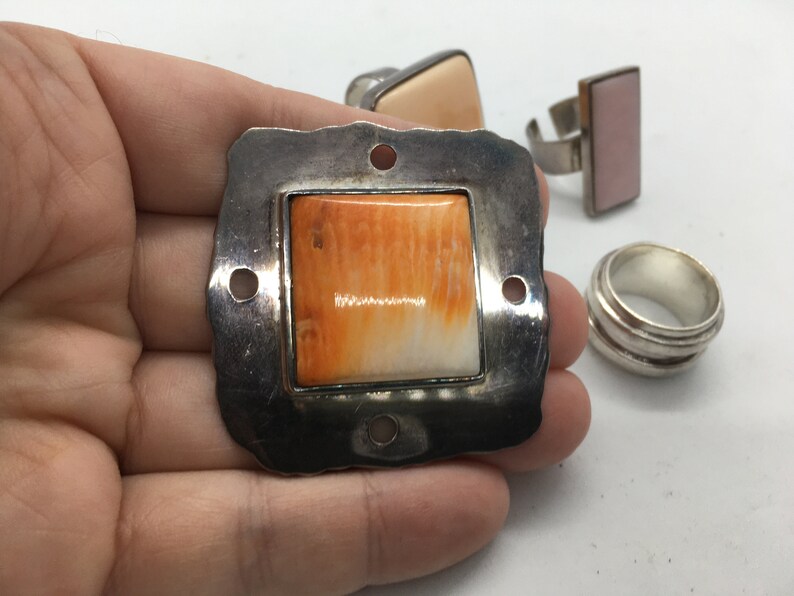 Sterling Silver 925 Lot Jewelry ~ South American Silver Rings Pendent