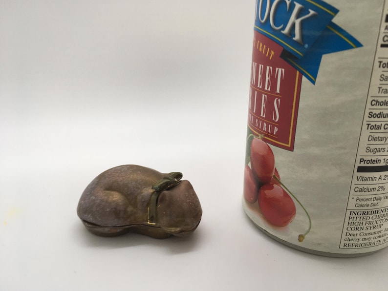Metal Sleeping Cat Pill Box image 5