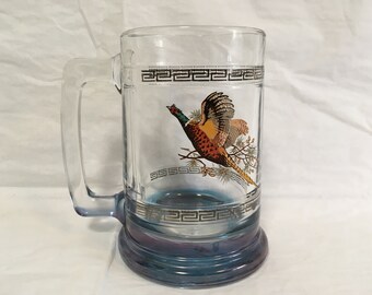 1960er Fasan GlasBecher ~ MCM Wildtier Becher ~ Outdoorsman Hunter Mug ~ MULTIPLE AVAILABLE