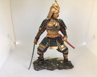 Figurine samouraï nobu The Golden Warrior ~ Knights Edge Chicago, Illinois ~ 9,25 po. de haut