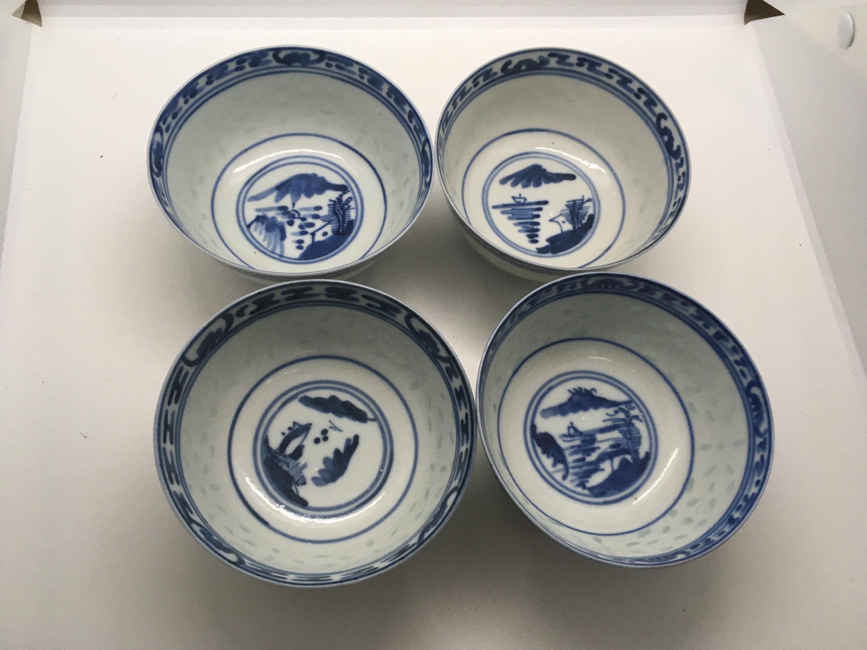 Antique Chinese Blue Bowl - Etsy