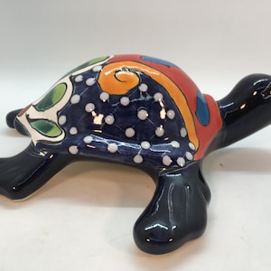 Hand Painted Ceramic Turtle ~ Made in Mexico