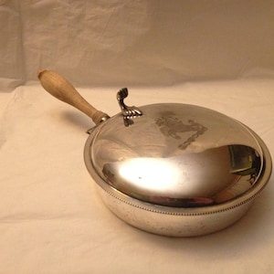 Silver Plate Crumb Catcher Silent Butler Marked EPC 300 ~ Monogram of Pegasus