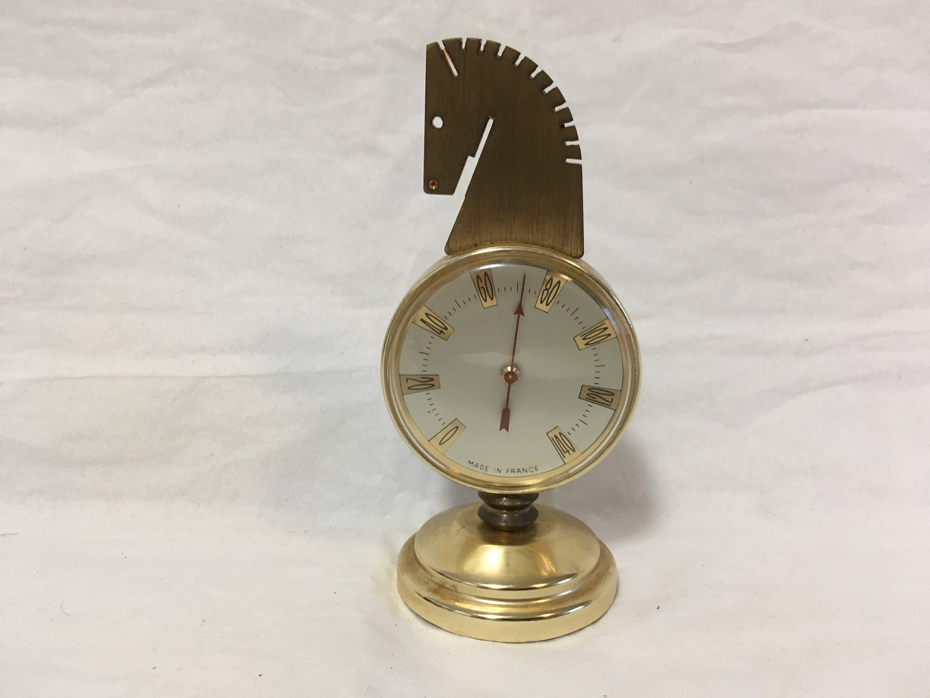 Antique Bronze Swan Desk Thermometer All Original Working