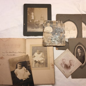 Antieke fotoselectie (8 totaal) ~ Cabinet Card Foto's ~ Manheim Pennsylvania en Springfield Illinois