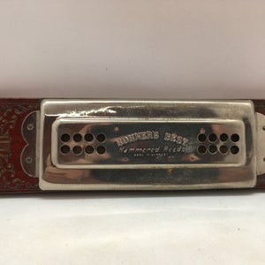 Antique Hohner s Best Hammered Reeds Harmonica Made in Germany