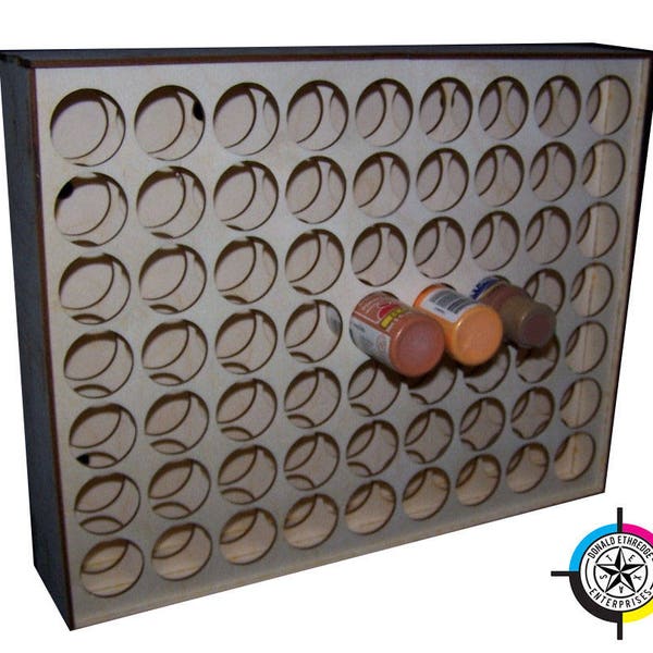 Wood Hair Coloring  Rack Organizer for 2oz Bottles Wall Mountable  - 40 Bottle Version (not Pictured)