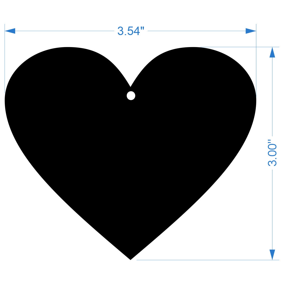 Acrylic Heart Blanks (15cm Pack of 4)