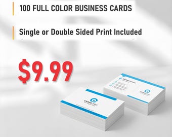 100 Business Cards Printed,  Full Color Business Cards , Custom Business Card, Custom Print Business Cards, Unique Cards