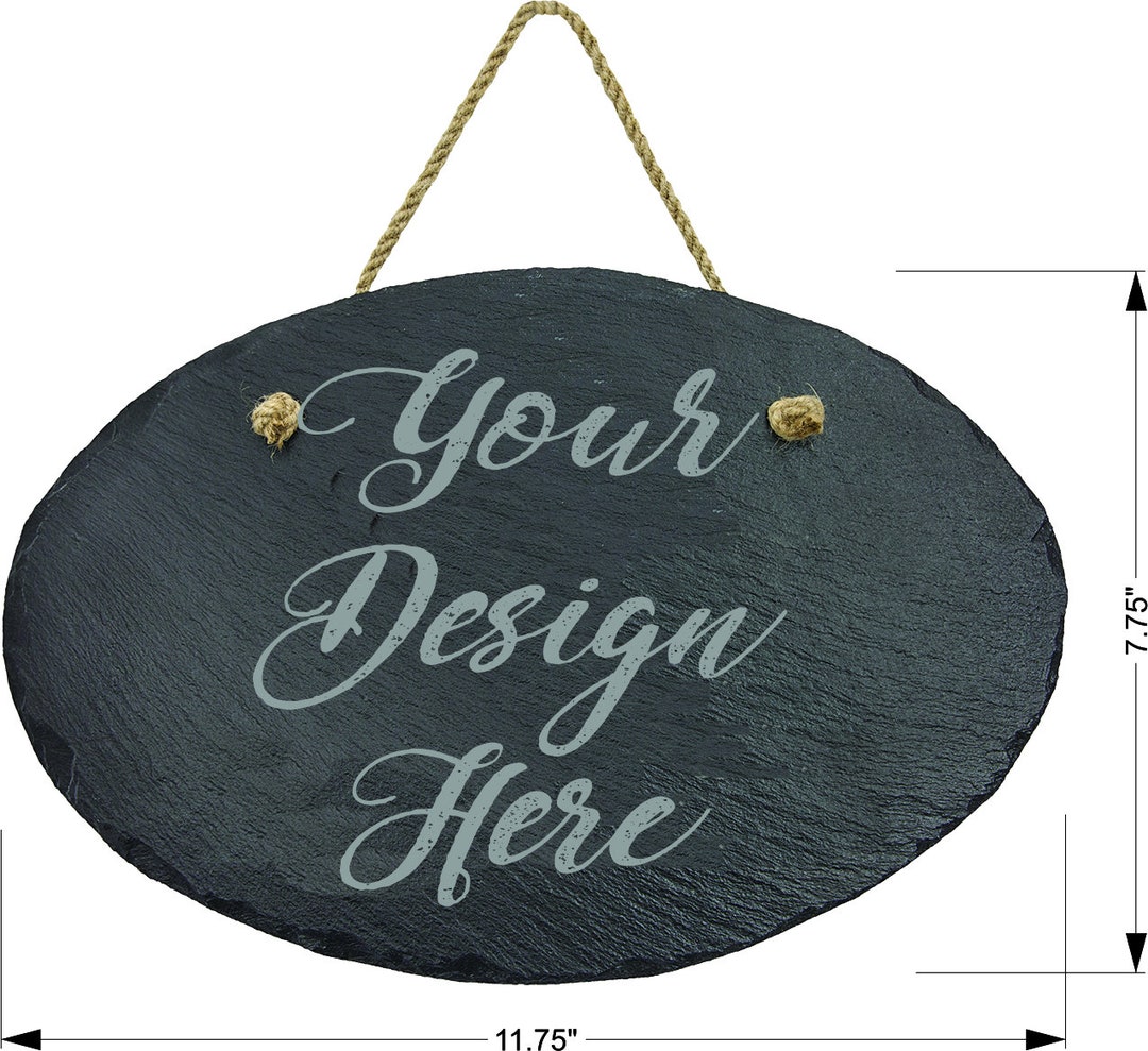 Custom Laser Engraved Slate Signs With Rope Hanger String, Personalized ...