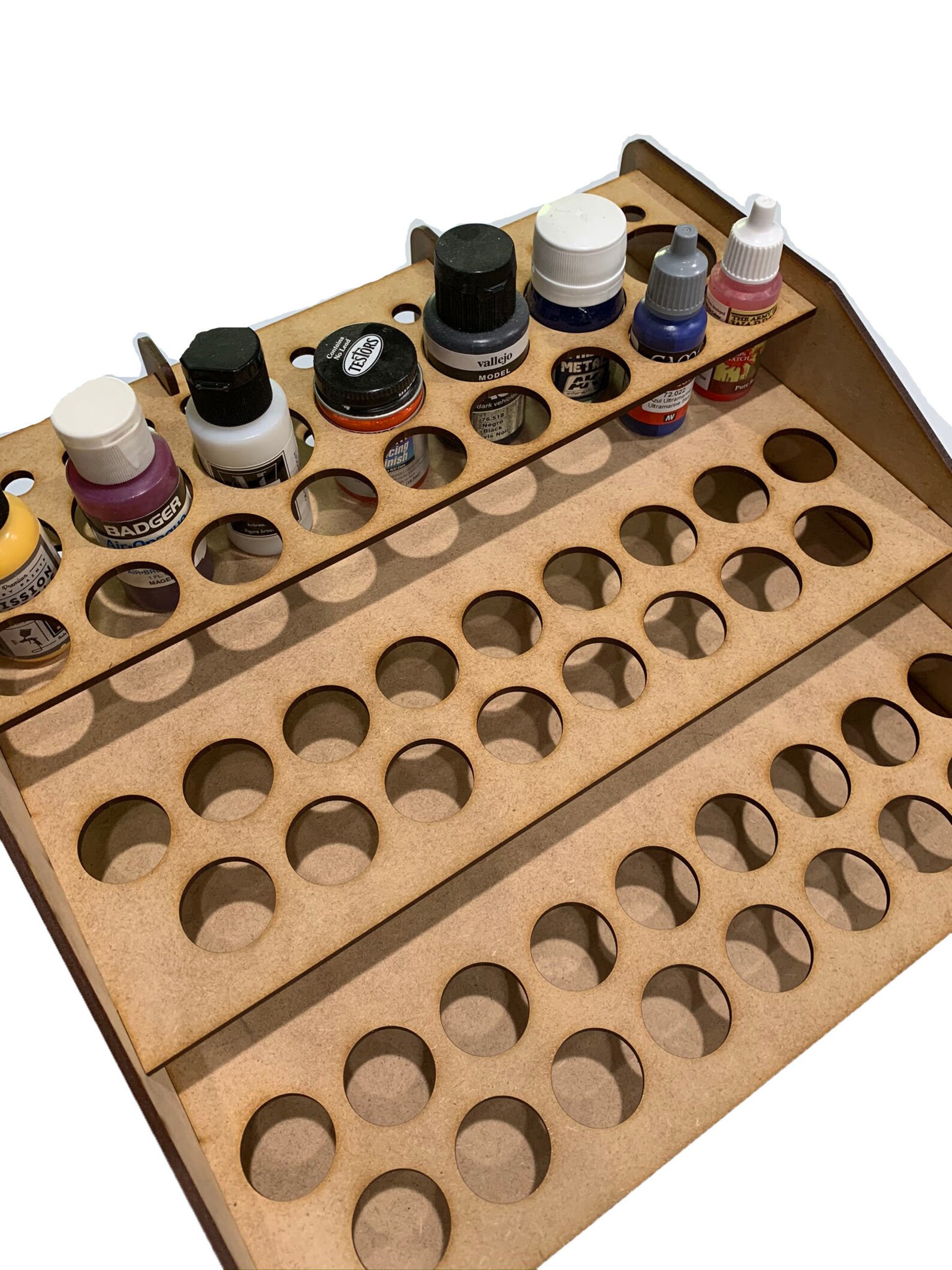 Wood Paint Bottle Rack Organizer for Vallejo Paint 44 Etsy