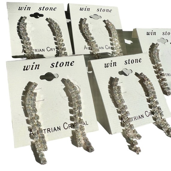 90s Wholesale Austrian Crystal Dangle Earrings Fo… - image 2