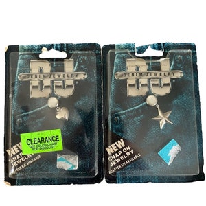 80s vintage denim jean dangle accessory retro Deadstock