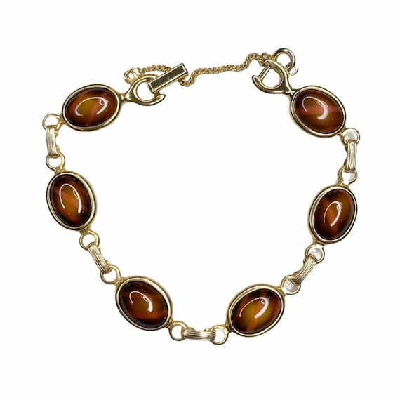 Vintage Sarah Coventry 1970 Wood Nymph Bracelet - image 1