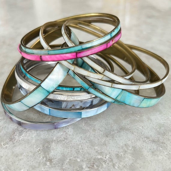 Wholesale vintage shell bangle bracelets