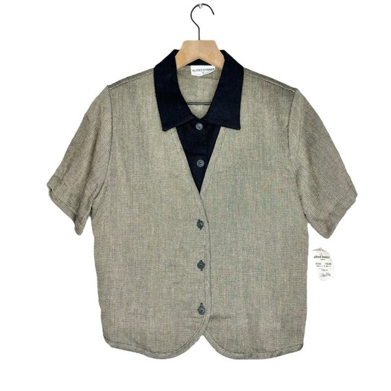 Vintage 90s layered vest Zanzibar tan woven tie b… - image 2