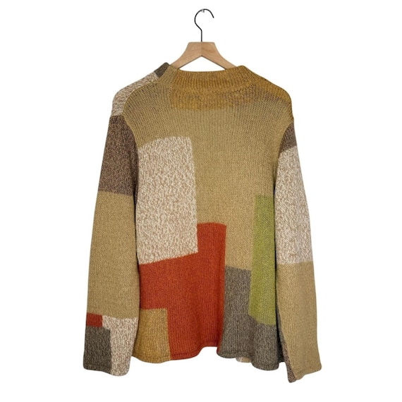 Y2K Sigrid Olsen Wool Blend Colorblock Cardigan S… - image 2