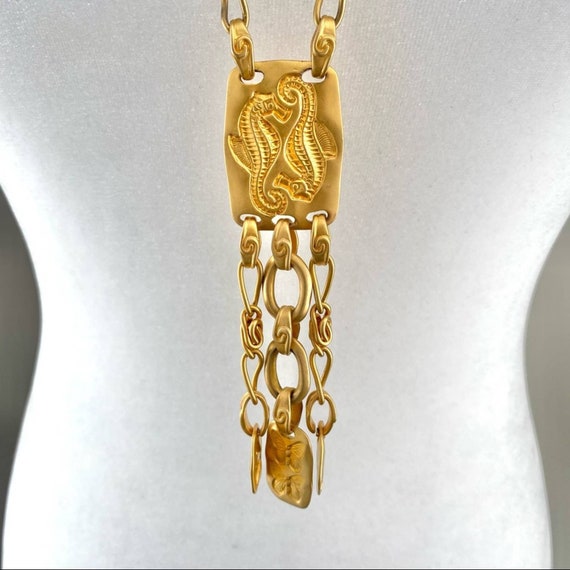 Vintage Liz Claiborne Seahorse Gold 