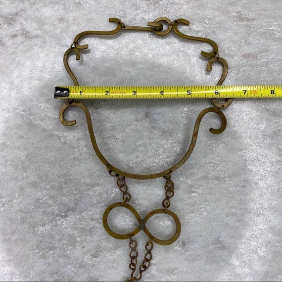 Vintage Brass Infinity Sun Boho Necklace - image 6