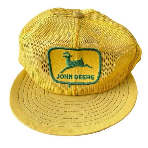Vintage John Deere Snapback Hat Louisville Cap USA Mesh Ontario NY