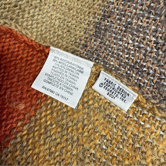 Y2K Sigrid Olsen Wool Blend Colorblock Cardigan S… - image 3