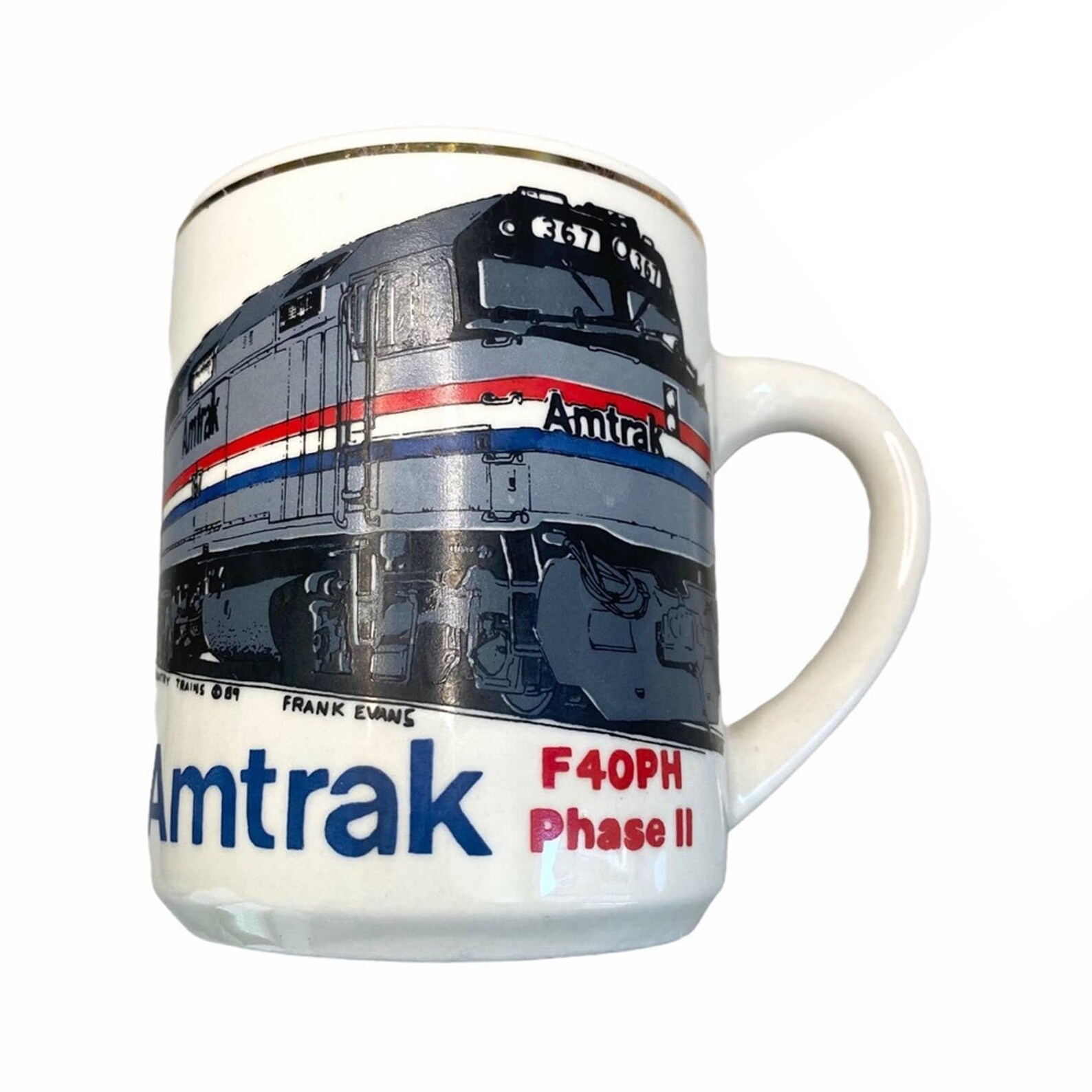 Vintage Amtrak F40PH Train Ceramic Coffee Mug Etsy