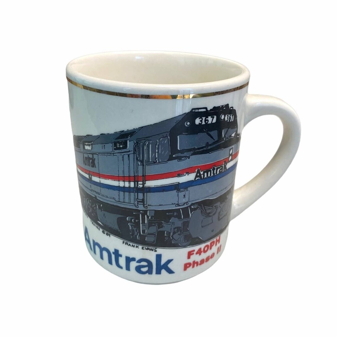 Vintage Amtrak F40PH Train Ceramic Coffee Mug Etsy