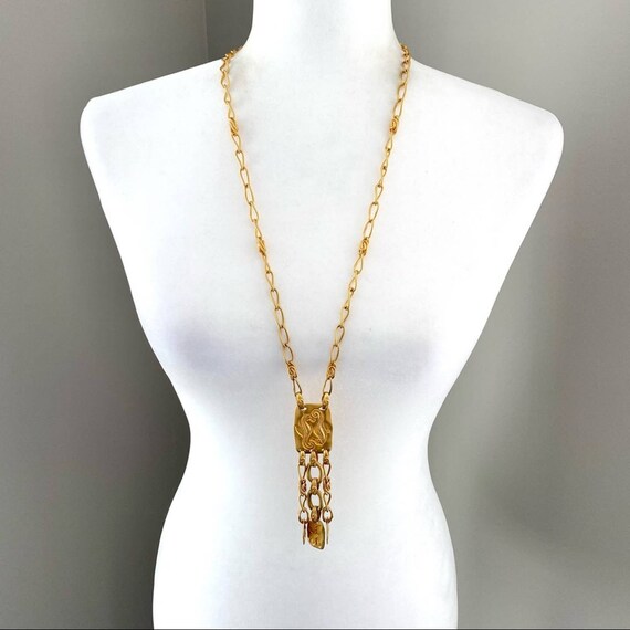 Vintage Liz Claiborne Seahorse Gold Necklace - image 6